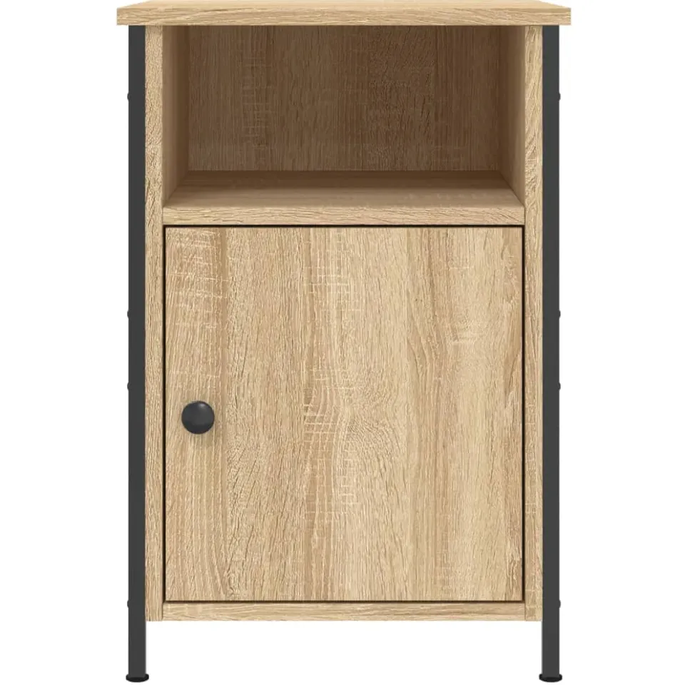 vidaXL Nachtkastjes 2 st 40x42x60 cm bewerkt hout sonoma eikenkleurig, foto 4