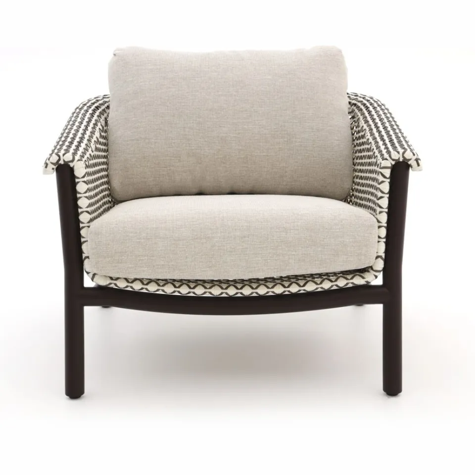 Zavelli Cuore stoel-bank loungeset 4-delig 5-zits taupe, foto 4