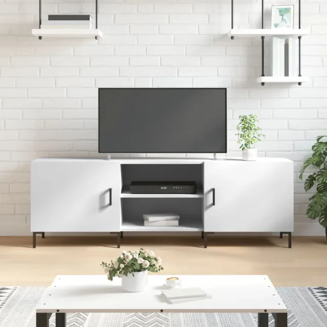 vidaXL Tv-meubel 150x30x50 cm bewerkt hout wit, foto 2