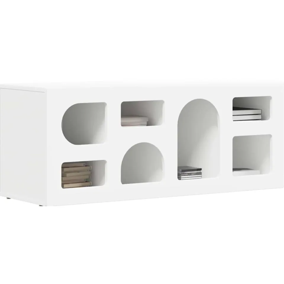 vidaXL TV-kast ELST 100 x 35 x 40 cm Wit Bewerkt hout