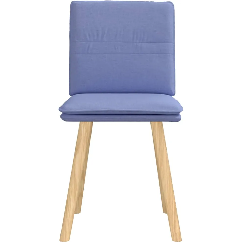 vidaXL Eetkamerstoelen 2 st stof jeansblauw blauw, foto 4