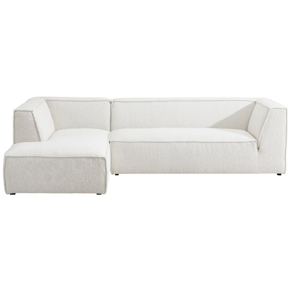NOUS Living hoekbank Newton hoek links - crème Crème bouclé