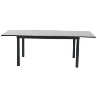 Central Park - Praxis Eigen Merk Central Park - Tuintafel - Andros - Aluminium/glas 146x94x75cm - Uitschuifbaar (tot 219cm) Zwart