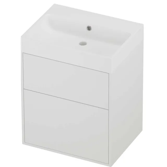 Proline Podium Badmeubelset Polystone Loft Zonder Kraangat 60x46x75 cm Mat Wit Mat White