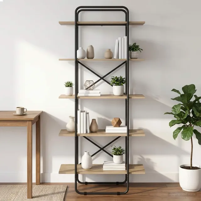 vidaXL Boekenrek 5-laags 80 x 35 x 175,5 cm PB Sonoma Eiken, foto 2