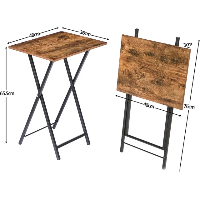 HOOBRO Bijzettafel - Bijzettafels - Bijzettafeltjes Woonkamer - Bijzettafel Bank - Smalle Consoletafel - Entree Tafel - Tafel - Tafeltje - Side Table - Sidetable Rustic Bruin