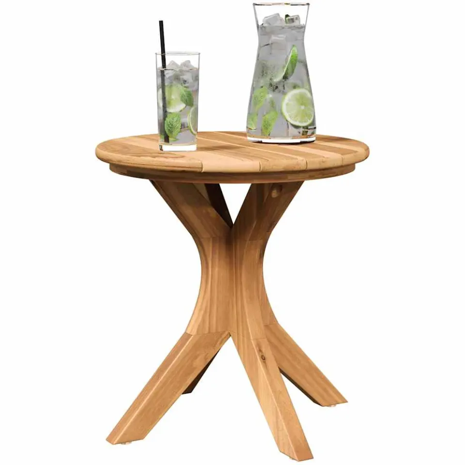 vidaXL Bijzettafel Bruin 40 x 40 x 41 cm Massief Teakhout