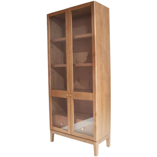 DÉJA Living Vitrinekast Navia - Bruin Eiken - 85x40x200cm