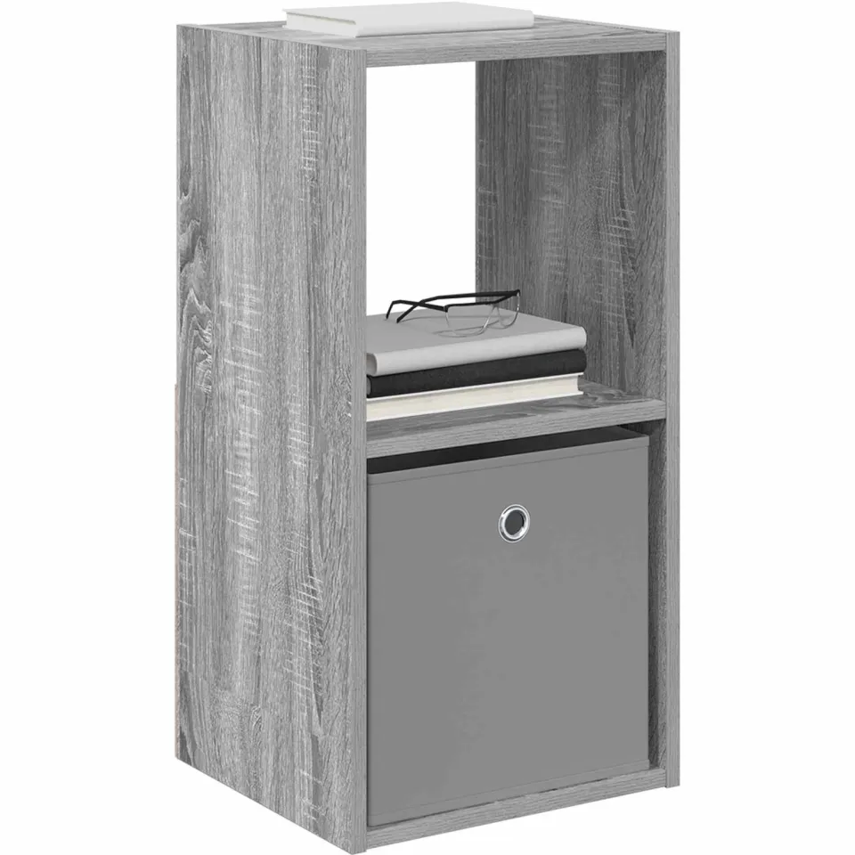 vidaXL Nachtkastje Grijs Sonoma 35 x 32 x 68,5 cm Bewerkt hout