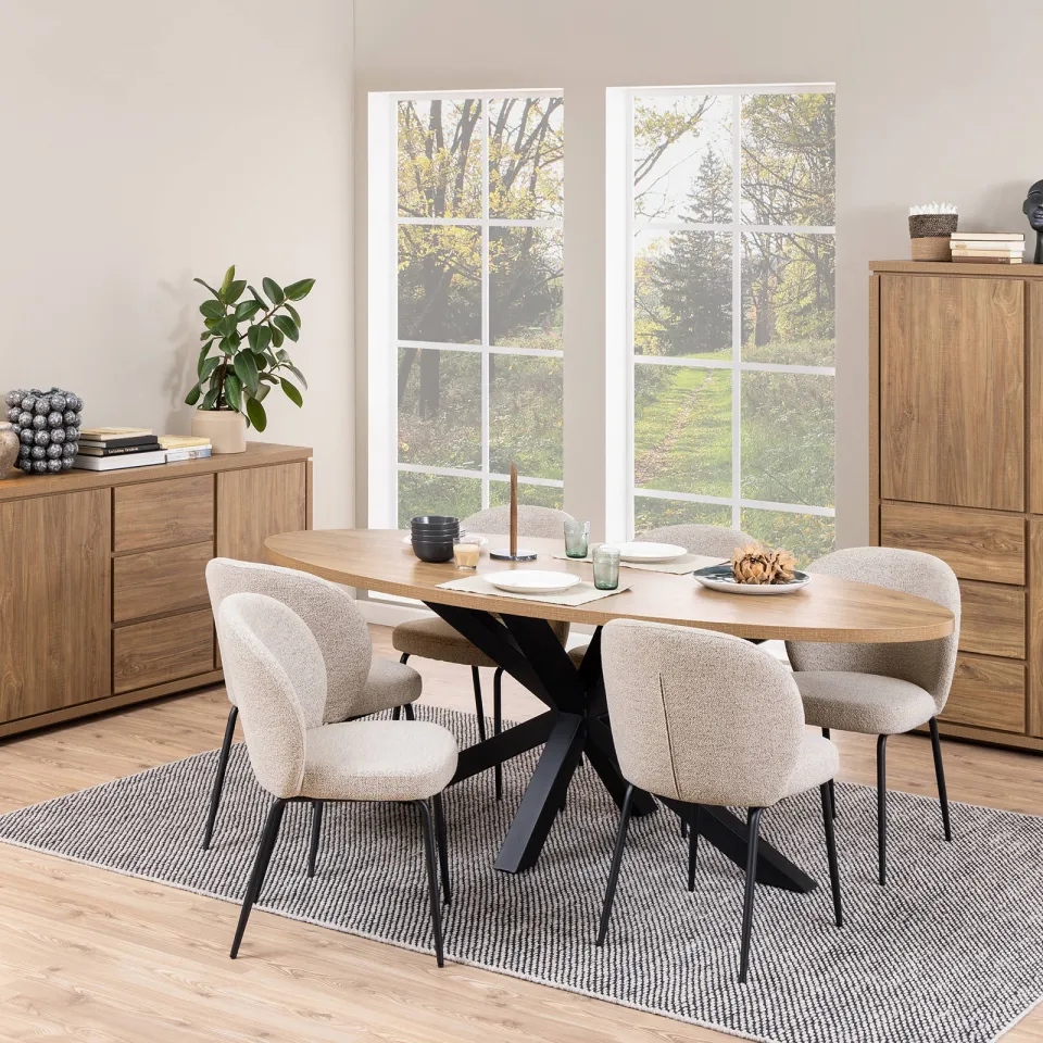 Wehkamp Home eetkamerstoel Parker beige, foto 3