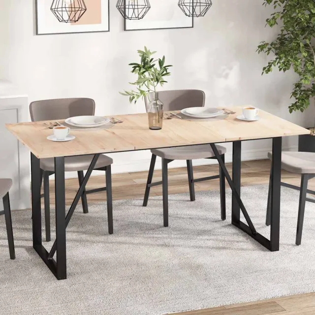 vidaXL Tafelbladen 3 st rechthoekig 80x53x1,7 cm massief grenenhout Bruin