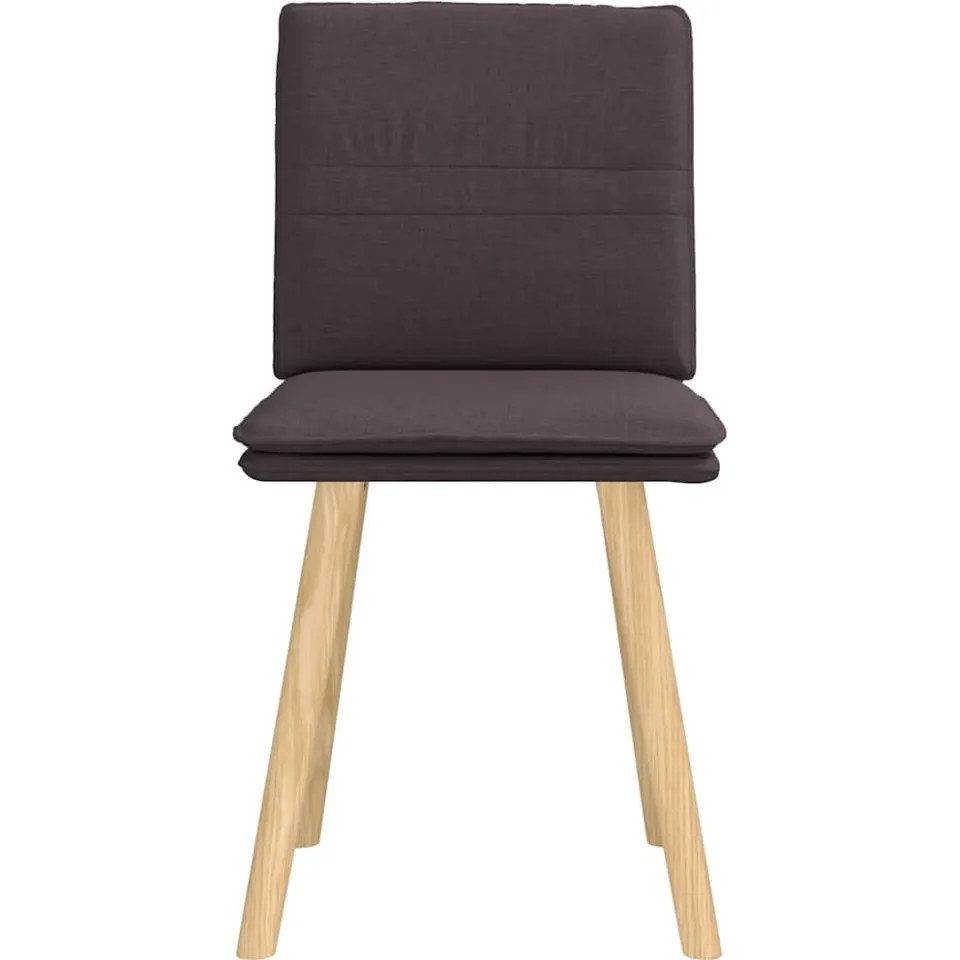 vidaXL Eetkamerstoelen 2 st stof donkerbruin bruin, foto 4