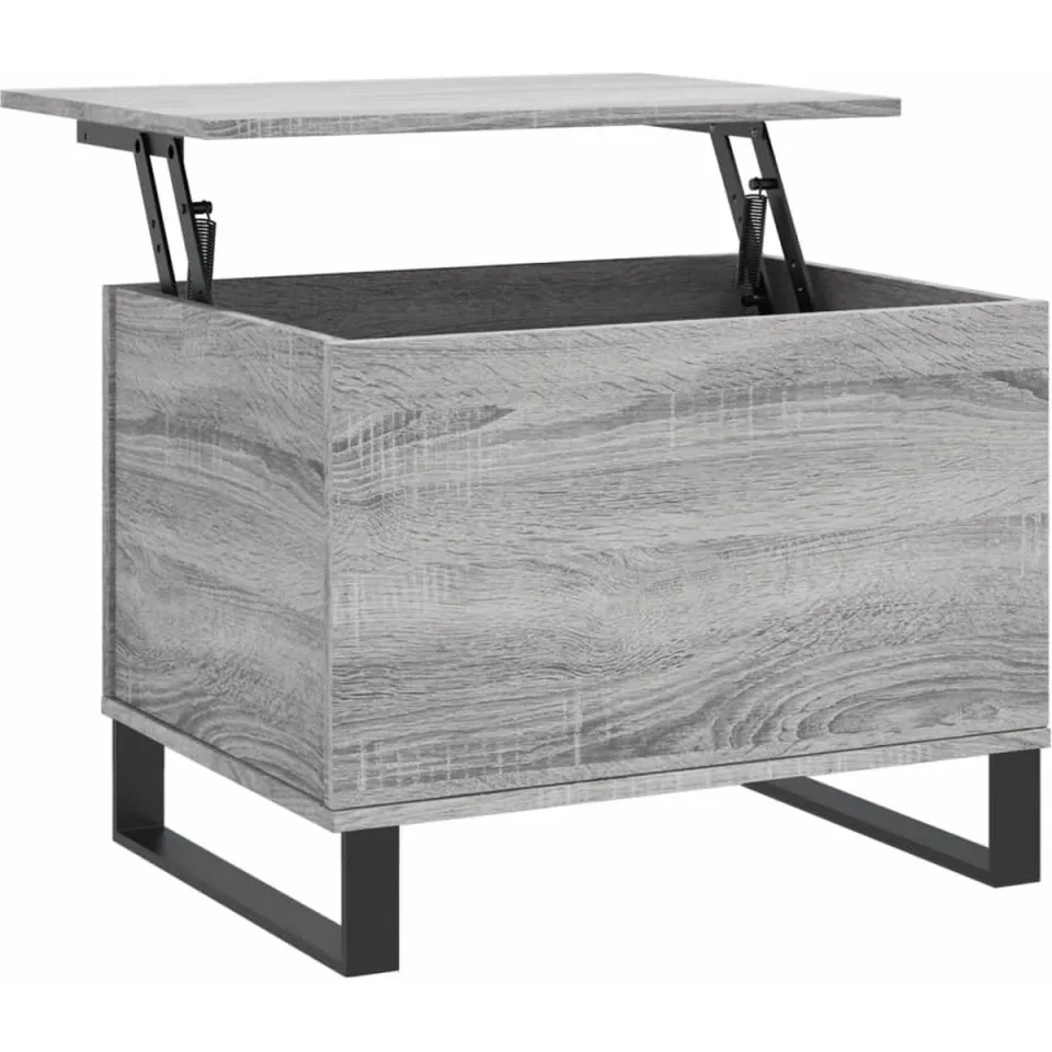 vidaXL Salontafel 60x44,5x45 cm bewerkt hout grijs sonoma eikenkleurig, foto 3