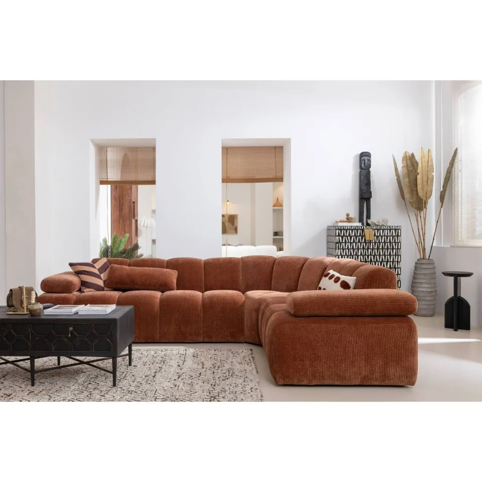 WOOOD Mojo Hoekbank Rechts - Bouclé - Beige Melange - 74x310x230, foto 3