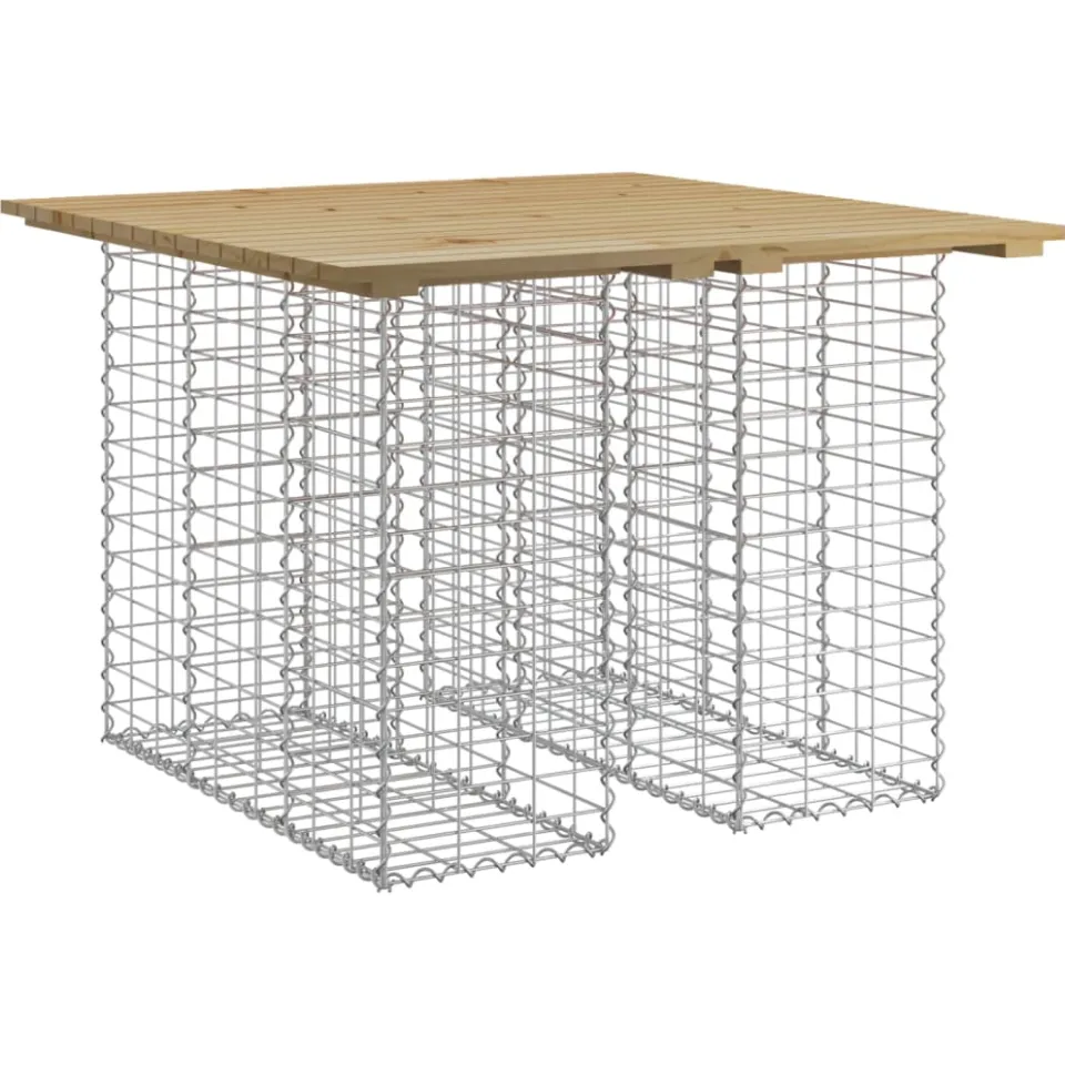 vidaXL Tuintafel schanskorfontwerp 100x102x72 cm geïmpregneerd hout bruin, foto 3