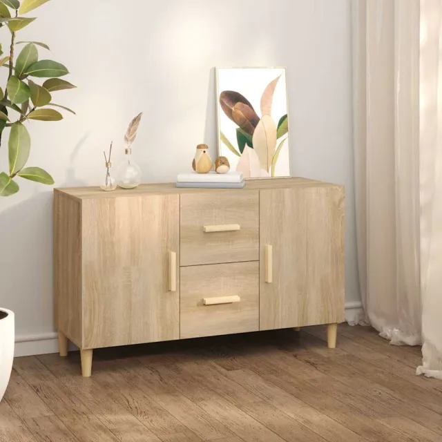vidaXL Dressoir 100x36x60 cm bewerkt hout sonoma eikenkleurig, foto 2
