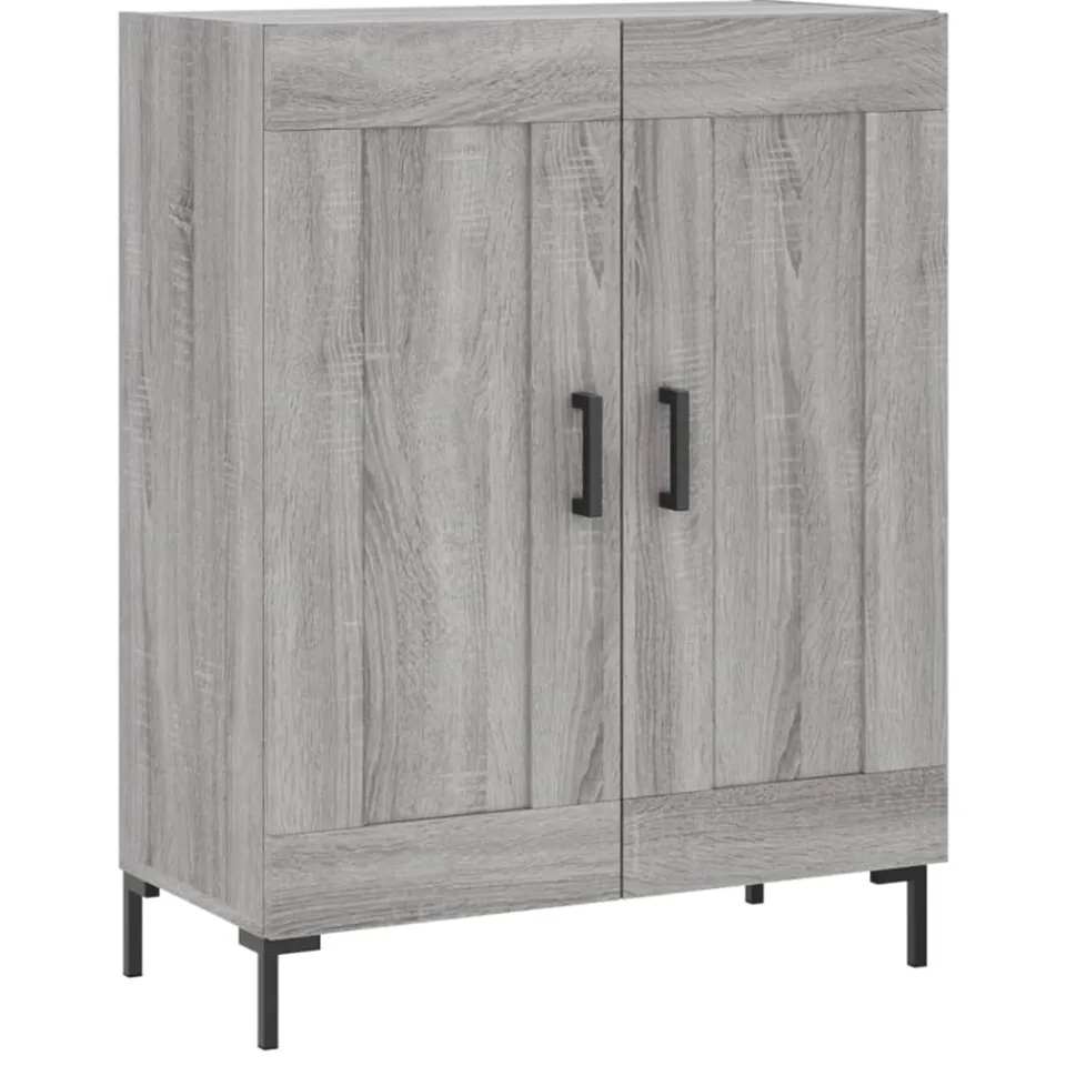 vidaXL Dressoir 69,5x34x90 cm bewerkt hout grijs sonoma eikenkleurig, foto 3