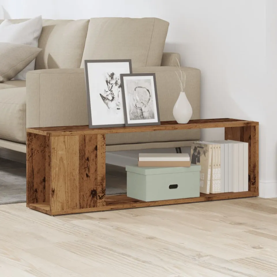 vidaXL Tv-meubel 100x24x32 cm bewerkt hout oud houtkleurig bruin, foto 2