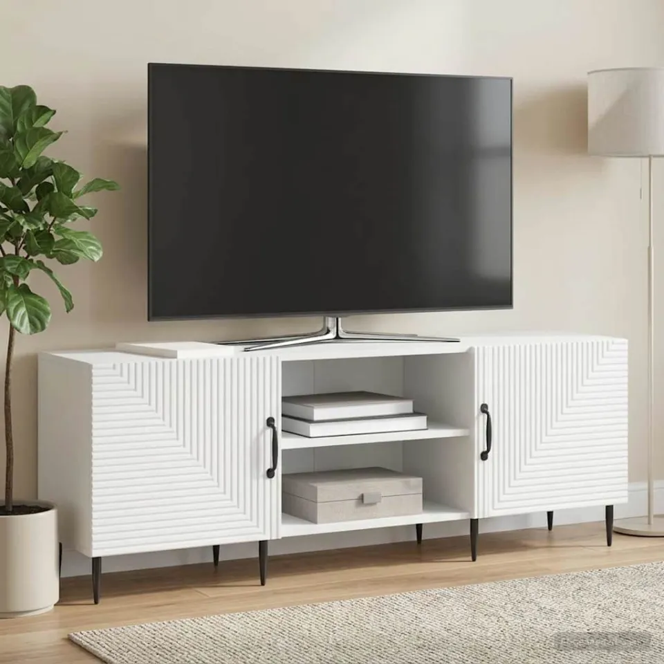 vidaXL TV-kast 150 x 31 x 50 cm Wit Bewerkt hout, foto 4