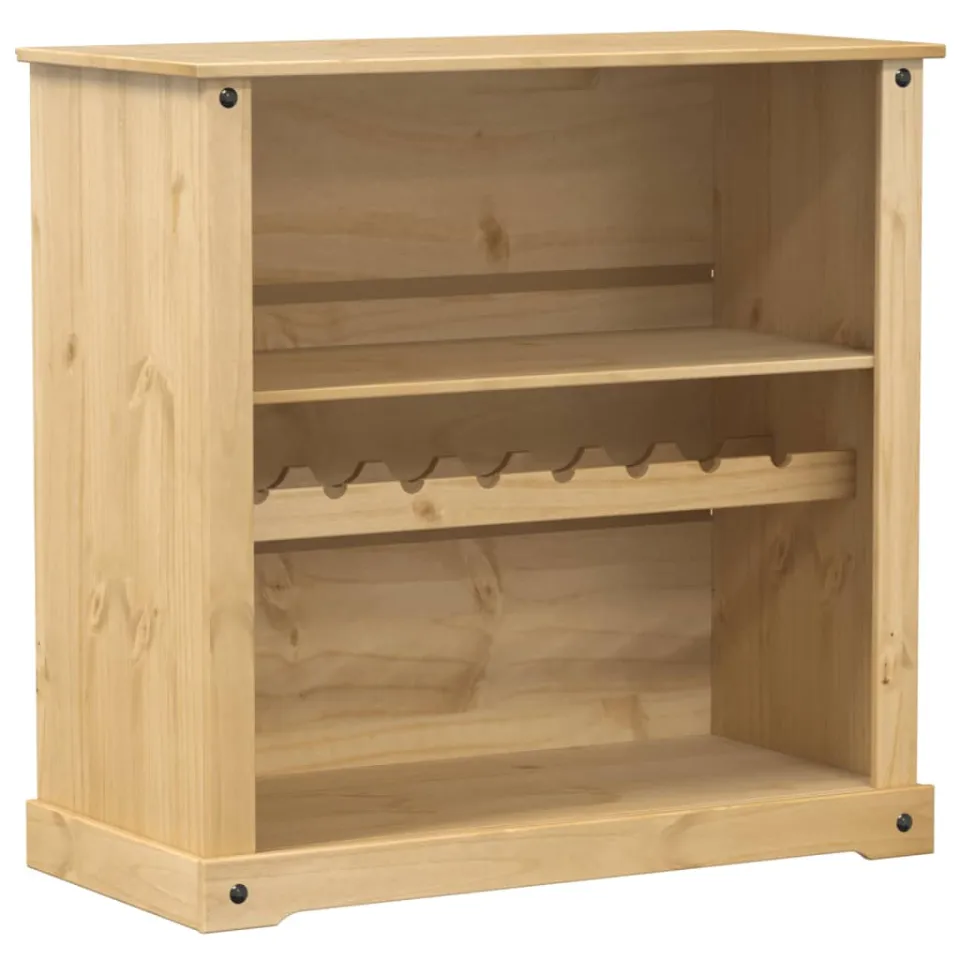 vidaXL Wijnkast Corona 107,5x51x105,5 cm massief grenenhout bruin, foto 3