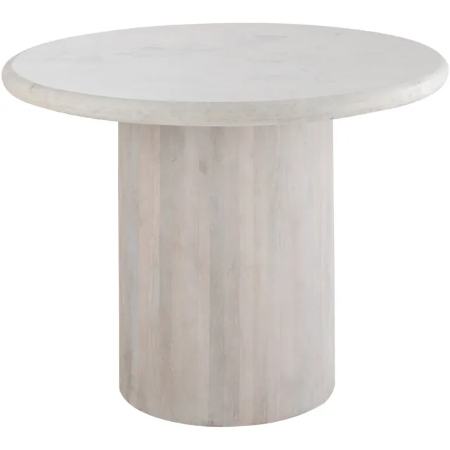 J-Line bijzettafel Rond Marmer - steen - gebroken wit - large