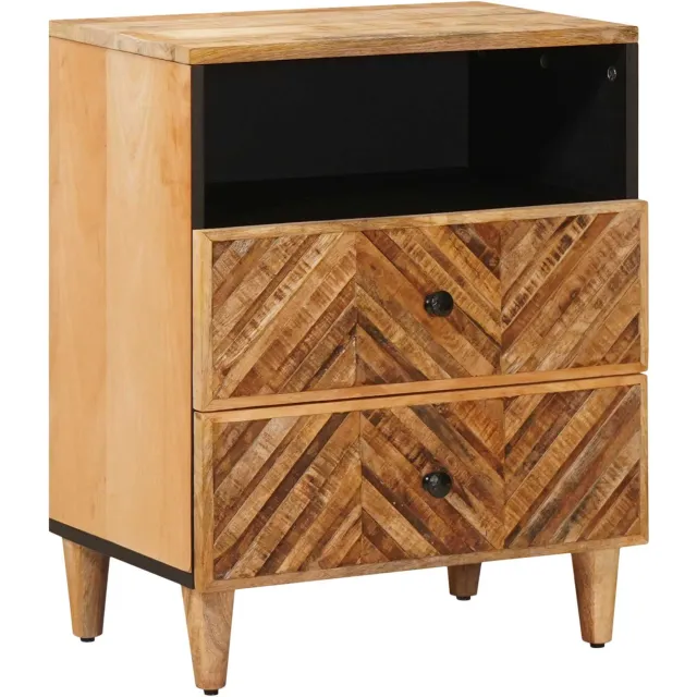 vidaXL Nachtkastje Bruin 50 x 33 x 60 cm Massief Mango Hout