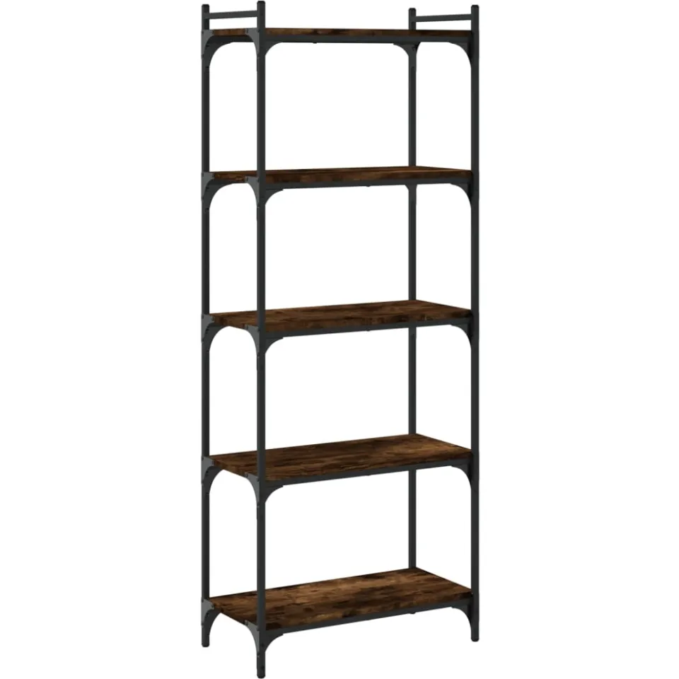 vidaXL Boekenkast 5-laags 60x30x154 cm bewerkt hout gerookt eikenkleur, foto 3