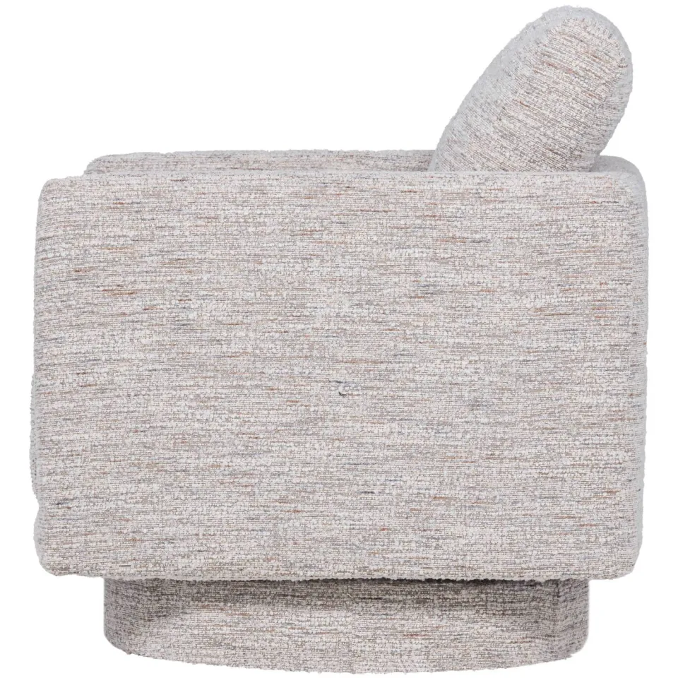 WOOOD Oska Draaifauteuil - Melange Stof - Bruin - 64x78x79, foto 2
