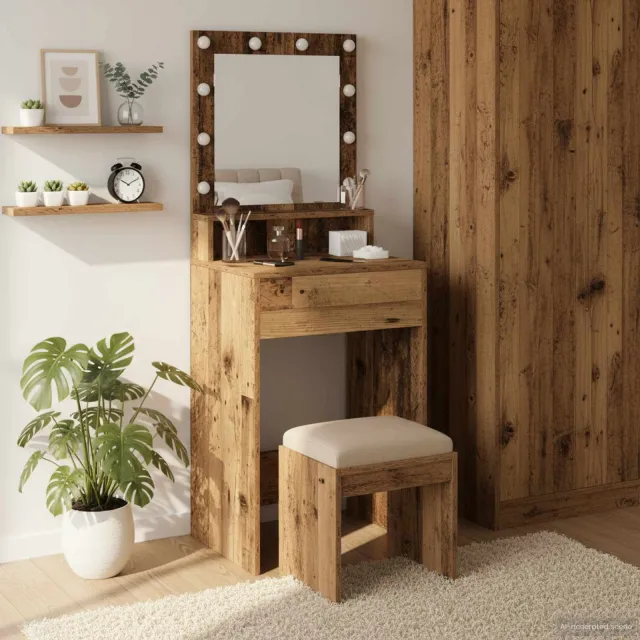 vidaXL Plafondtafel Oudhout 50 x 41 x 135 cm Bewerkt hout bruin, foto 2