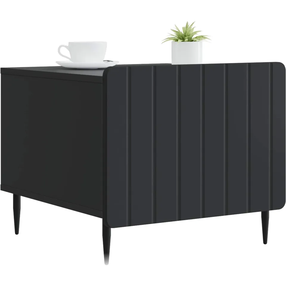 vidaXL Salontafel met lade Zwart 49 x 50 x 42 cm Bewerkt hout, foto 3