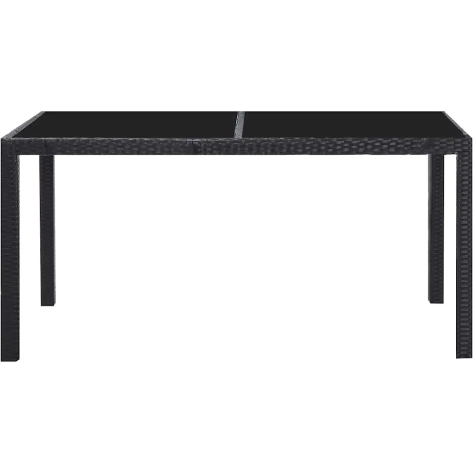 vidaXL 7-delige Tuinset poly rattan zwart, foto 3