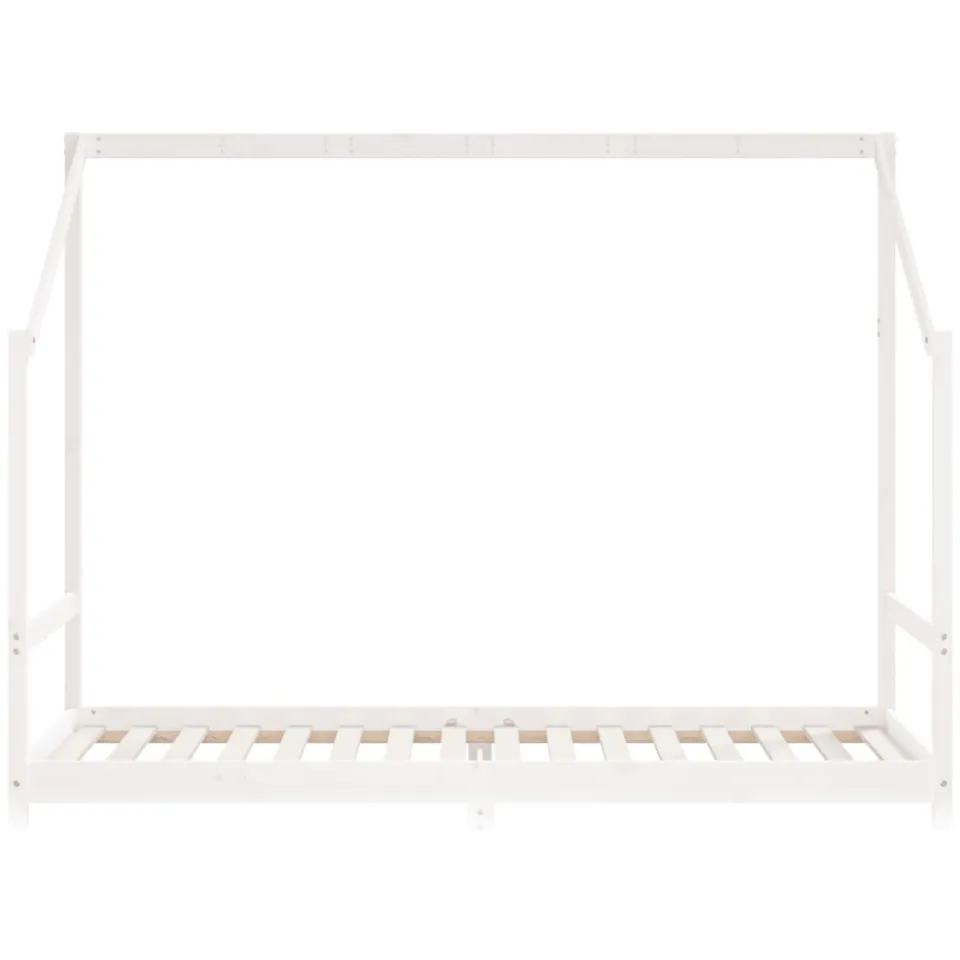 vidaXL Kinderbedframe 80x200 cm massief grenenhout wit, foto 4