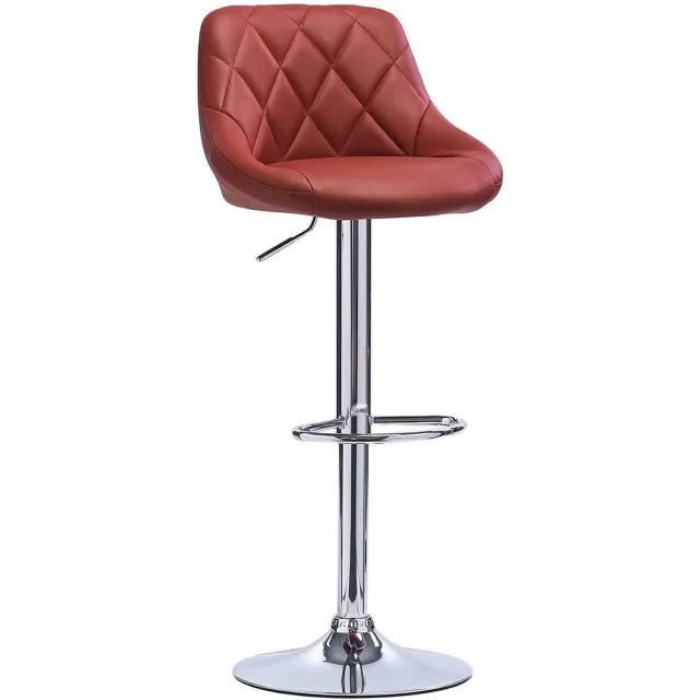 Bolt Edge Designer Barkruk - Ergonomisch - Donkerrood - In hoogte verstelbaar - Set van 1