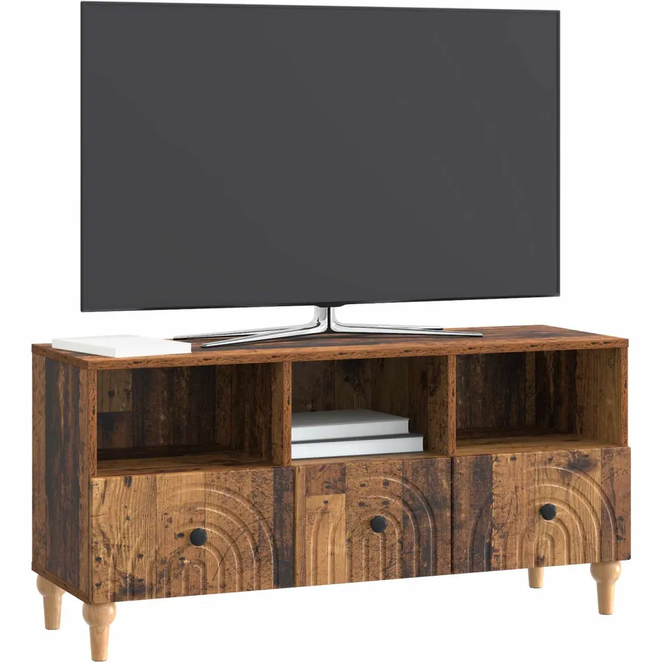 vidaXL TV-kast 102 x 34,5 x 50 cm Oudhout Geconstrueerd hout bruin, foto 3