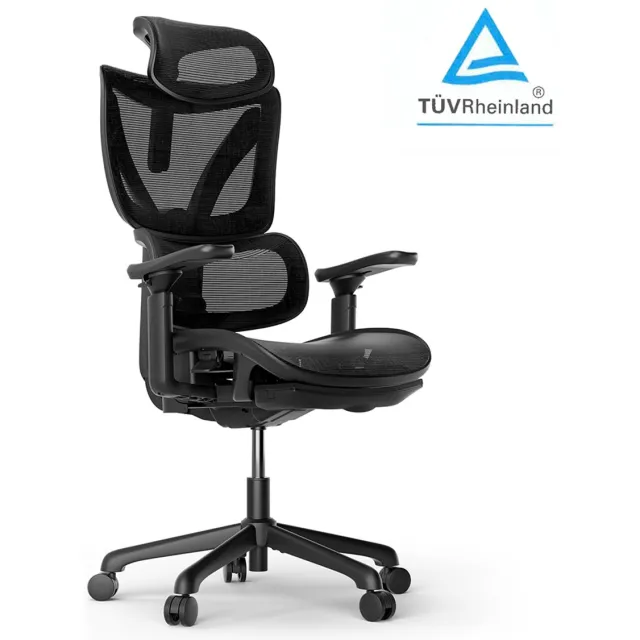 ACGAM CG-5245M Ergonomische Gaming Bureaustoel (2025 Nieuw) – Luxe Computerstoel met Voetensteun, 3D Verstelbare Armleuningen, Lenden- & Hoofdsteun, Instelbare Zitdiepte, Tot 136 kg Belastbaar – Zwart