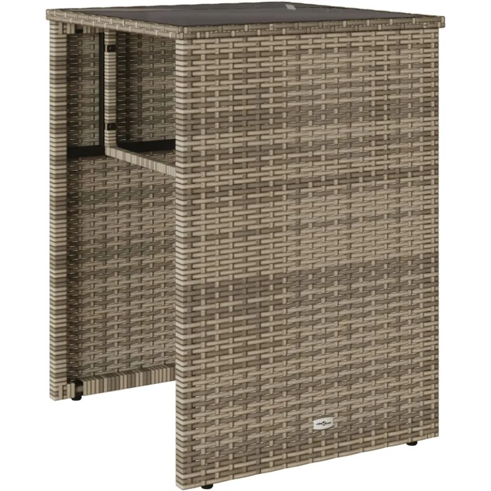 vidaXL 3-delige Bistroset met kussens poly rattan beige, foto 4