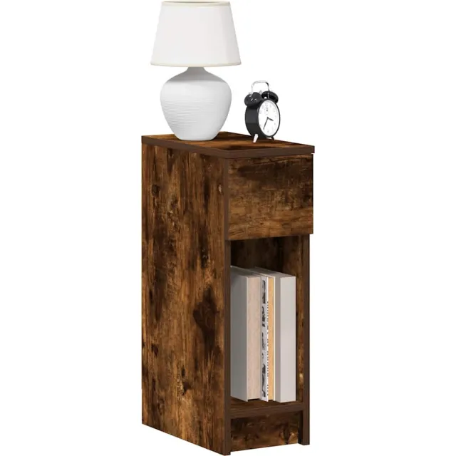 vidaXL Nachtkastjes 2 st met lade 20x36x60 cm gerookt eikenkleurig Bruin