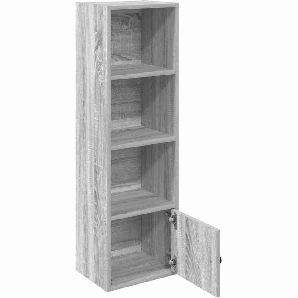 vidaXL Boekenkast 31x24x102 cm bewerkt hout grijs sonoma eikenkleurig, foto 3