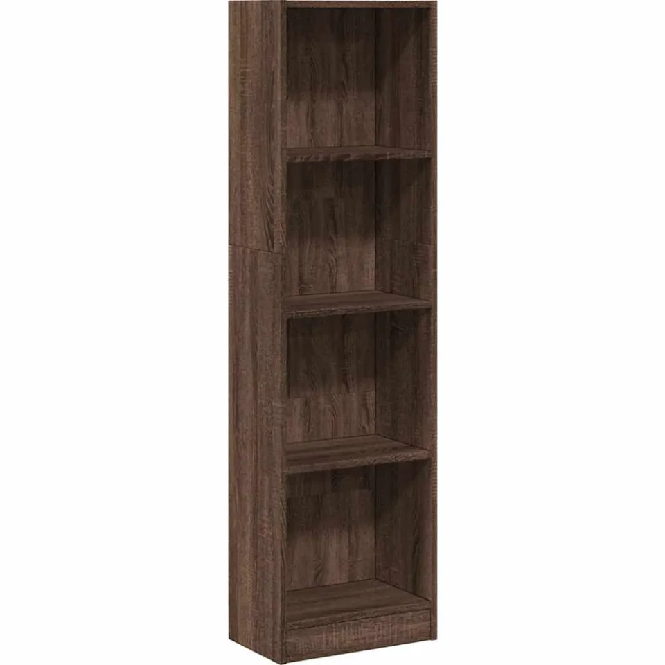 vidaXL Boekenkast 40x24x143 cm bewerkt hout bruin eikenkleurig, foto 3