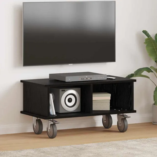vidaXL TV-standaard 68,5 x 35 x 35 cm Zwart Eiken Bewerkt hout, foto 2
