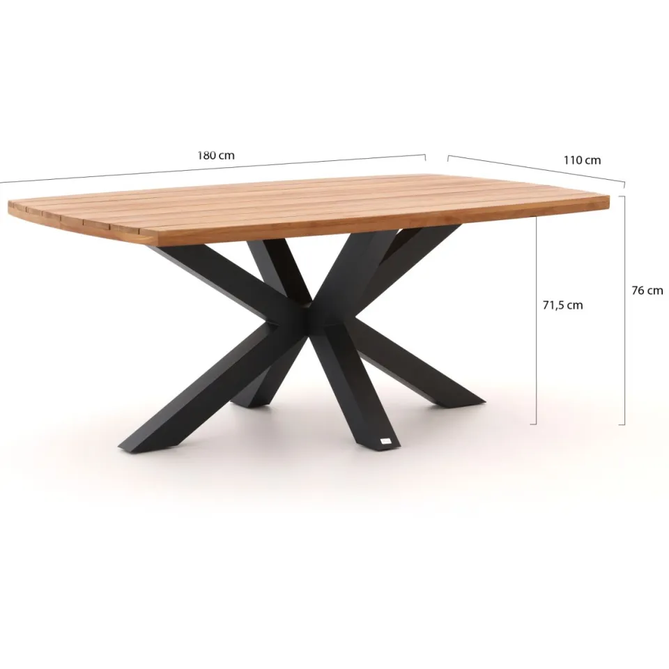 Tierra Outdoor Rivera/Induno Deens Ovaal 180cm dining tuinset 5-delig, foto 4
