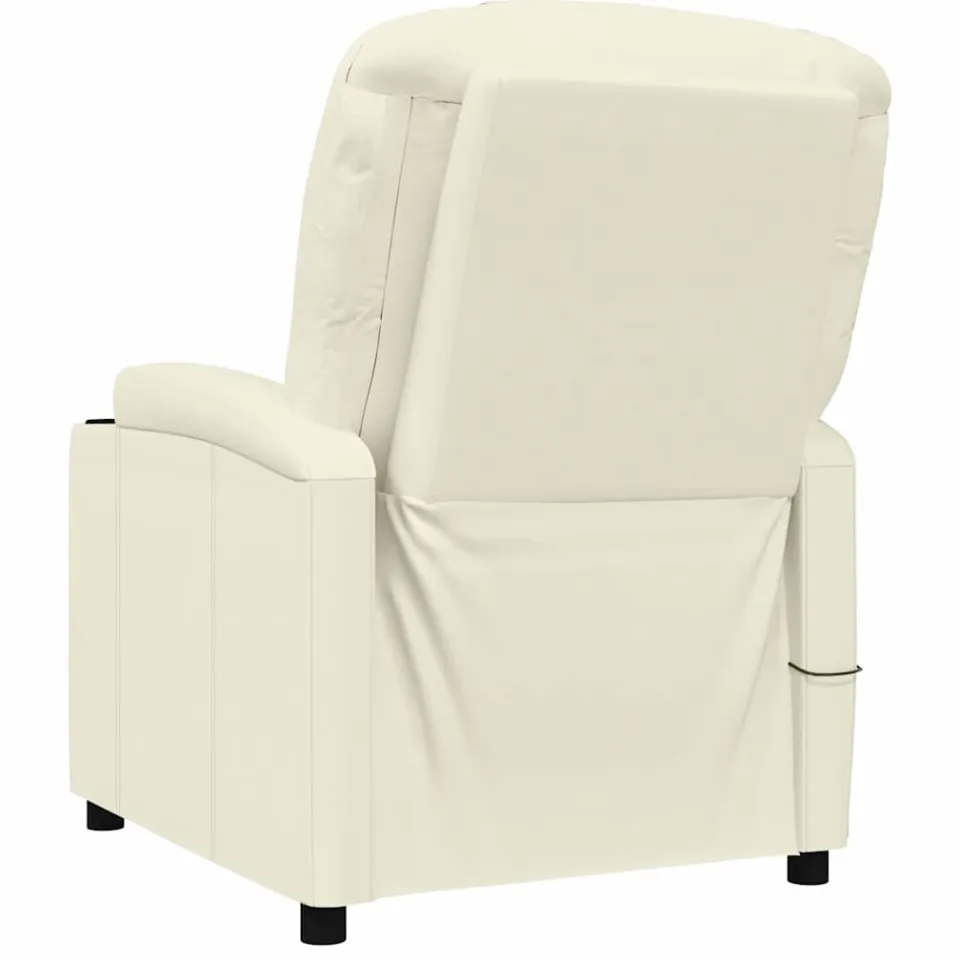vidaXL Massagestoel kunstleer crèmewit, foto 4