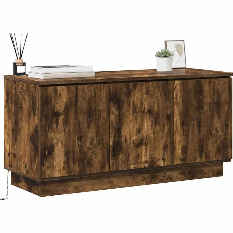 vidaXL TV-kast 100 x 38 x 49 cm Gerookt eiken Bewerkt hout Bruin