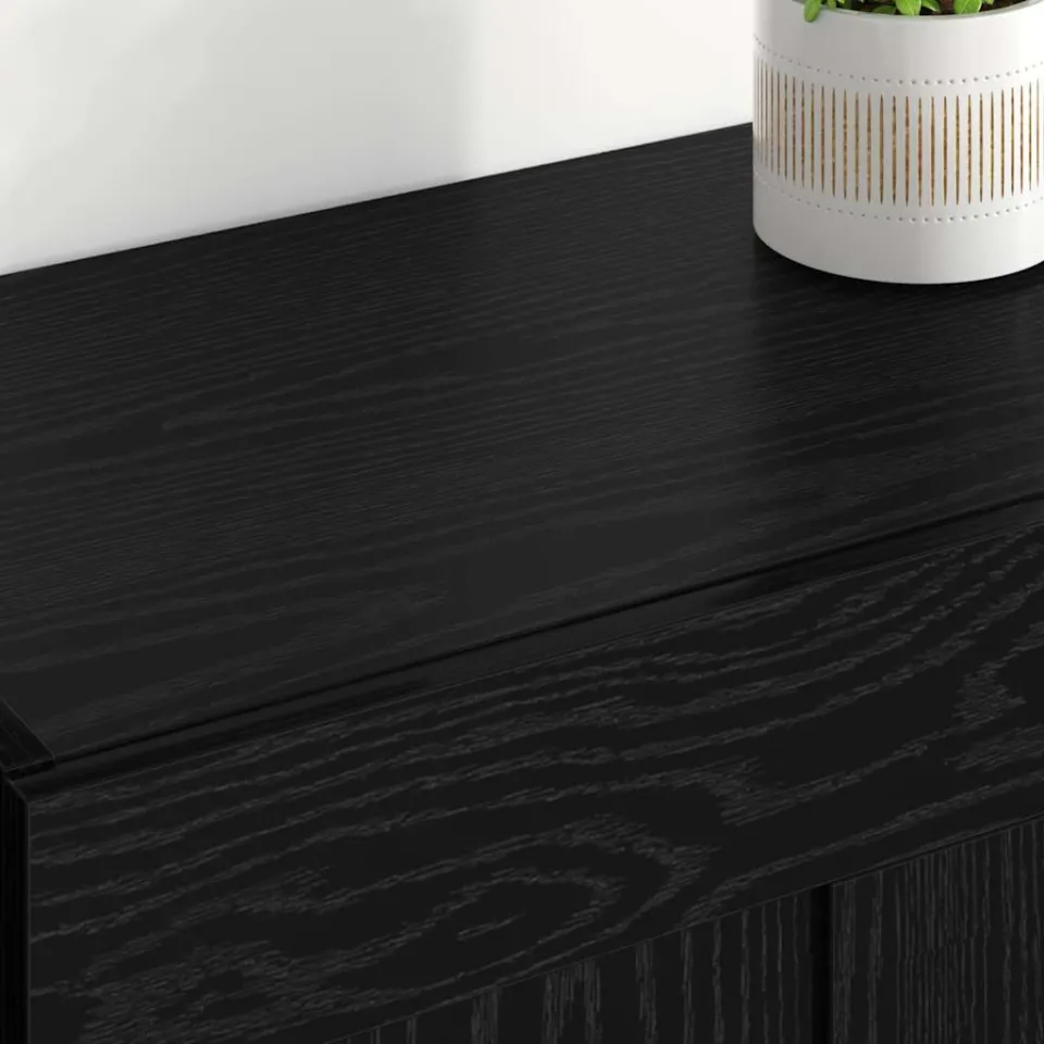 vidaXL Wandkast 2 st Zwart Eiken 69,5 x 34 x 90 cm Bewerkt hout, foto 4
