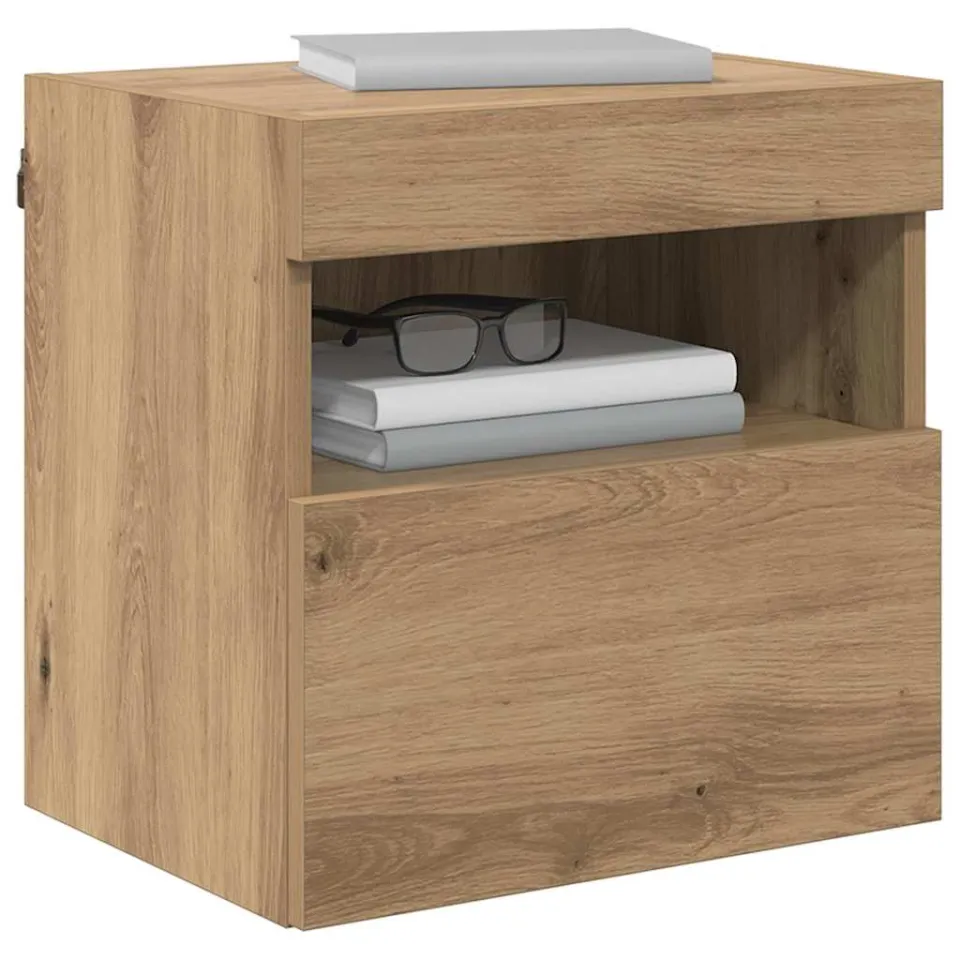 vidaXL TV Wandkasten 2 st Artisan Eiken Bewerkt hout Bruin