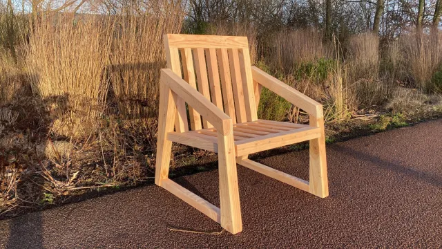 NordXL Douglashouten tuinstoel met latten Elbo