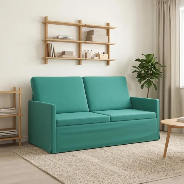 vidaXL 2-zits bank Turquoise 150 x 81 x 82 cm fluweel