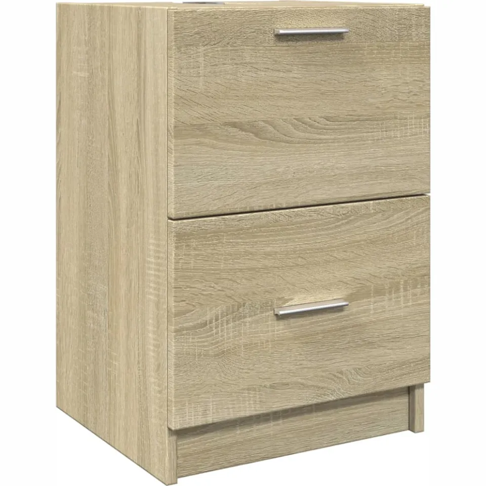 vidaXL Wastafelkast 40x37x59 cm bewerkt hout sonoma eikenkleurig