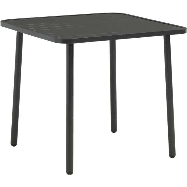 vidaXL Tuintafel 80x80x72 cm staal donkergrijs