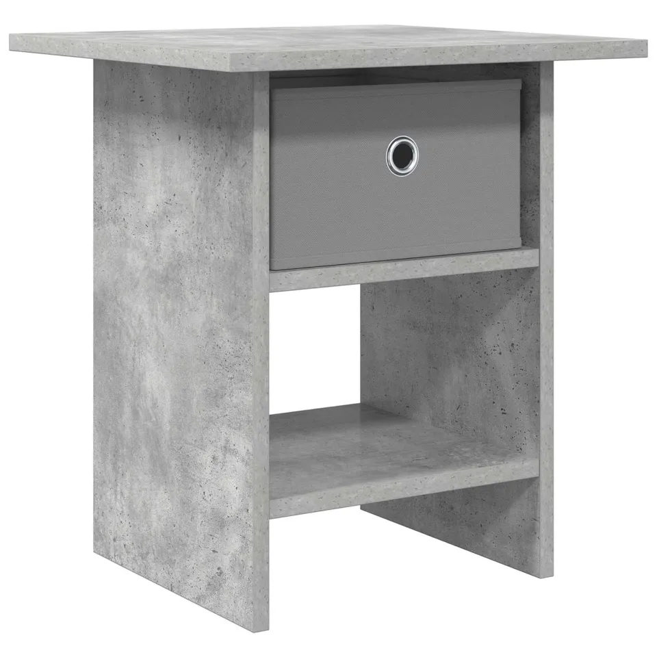 vidaXL Nachtkastje Beton Grijs 41 x 40 x 45 cm Bewerkt hout, foto 3
